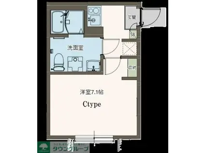 AGRANDE ODAKYU-SAGAMIHARAII(1K/2階)の間取り写真