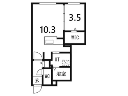 RITZ GRANDE 八軒(1LDK/4階)の間取り写真