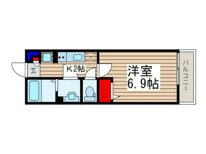 リブリ・みずほ台III(1K/3階)の間取り写真