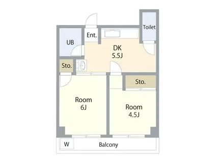 メゾンアキラ(2DK/3階)の間取り写真