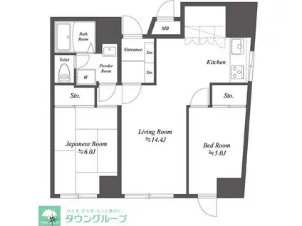 DSVARIE亀有レジデンス(2LDK/5階)の間取り写真