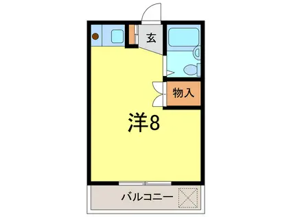 サンライズ48(ワンルーム/1階)の間取り写真