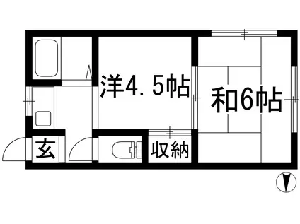 ハイムイチリヤマ(2K/3階)の間取り写真