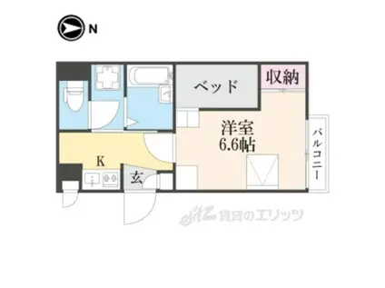 レオパレス三条東山(1K/2階)の間取り写真