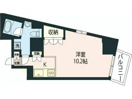 エスティメゾン板橋C6(ワンルーム/11階)の間取り写真