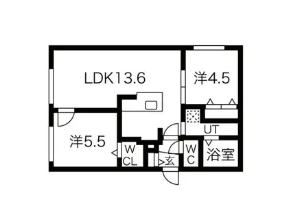 MA豊平公園(2LDK/4階)の間取り写真