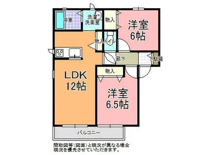 メリー・ベアーズC(2LDK/2階)の間取り写真