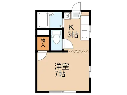 ロイヤルガーデンVII(1K/2階)の間取り写真