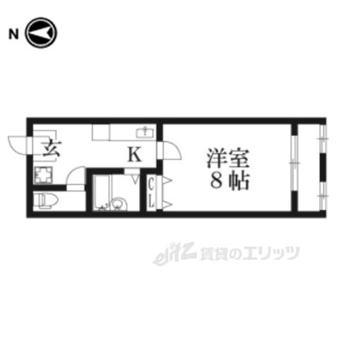 有限会社富士マンション(1K/2階)の間取り写真