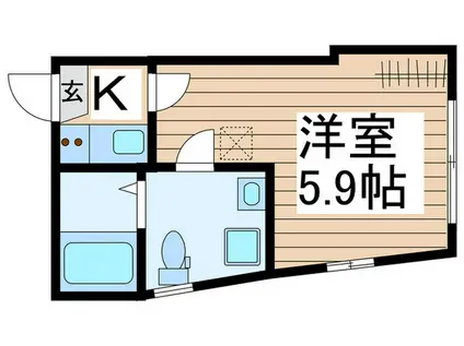 Cスクエア五反野(1K/3階)の間取り写真