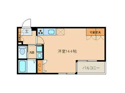 ESTACION KANAYAMA イースト(ワンルーム/1階)の間取り写真