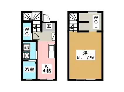 エスタシオンコート A(1K/1階)の間取り写真