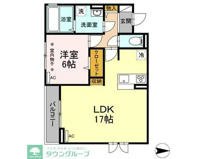 セジュール春日町2(1LDK/2階)の間取り写真