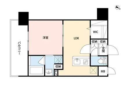 エンクレスト博多MATE(1LDK/8階)の間取り写真