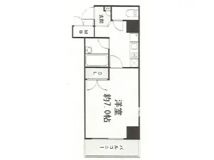 VIDA017(1K/4階)の間取り写真