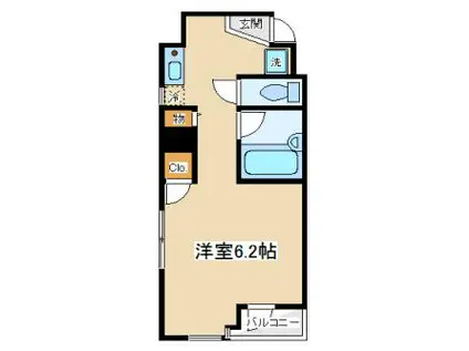 エリーゼ吉野ビル(ワンルーム/3階)の間取り写真