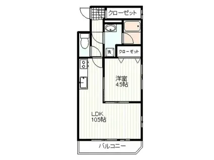 SUNVILLA NOZAWA(1LDK/1階)の間取り写真
