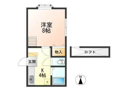 スターリーハイツ(1K/1階)の間取り写真