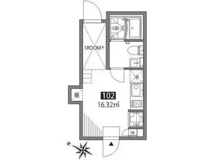 グランエッグス明大前(ワンルーム/1階)の間取り写真