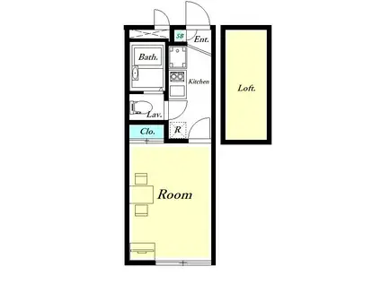 レオパレスさくら(1K/1階)の間取り写真