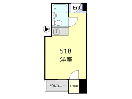 シャルマン文京千駄木(ワンルーム/5階)の間取り写真
