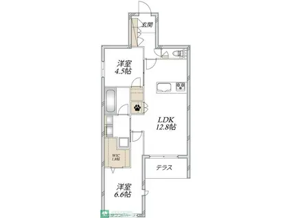LS PLUS 豊玉中(2LDK/1階)の間取り写真