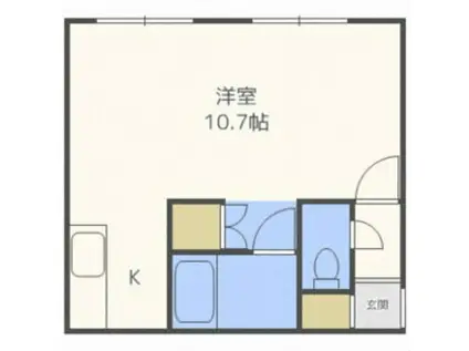 五輪通レジデンス(ワンルーム/3階)の間取り写真