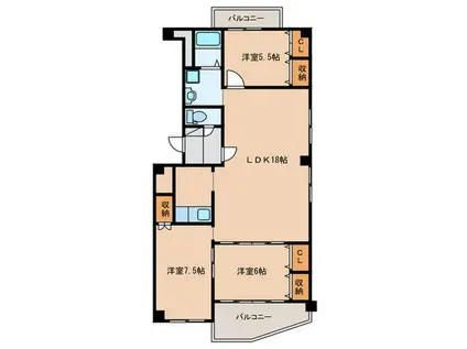 VIVANT STAGE(3LDK/3階)の間取り写真