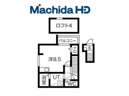 あんしん引野町08-2005(ワンルーム/2階)の間取り写真