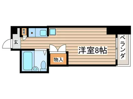 コルティーレ瑞穂(ワンルーム/4階)の間取り写真