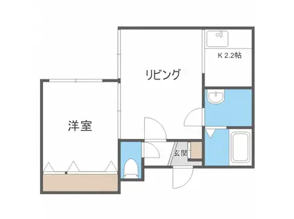 GRANDWOOD ACO(1LDK/4階)の間取り写真