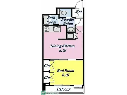 マノワール タキザワ(1LDK/3階)の間取り写真