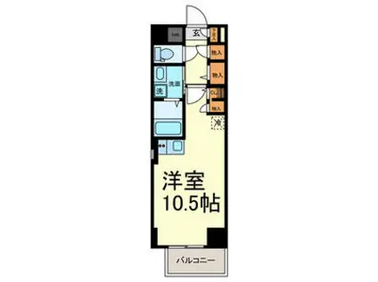 IWATSUKA RISE(ワンルーム/5階)の間取り写真