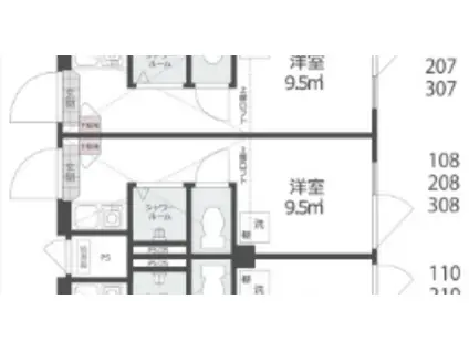 ノースヒル新宿ウエスト(ワンルーム/3階)の間取り写真