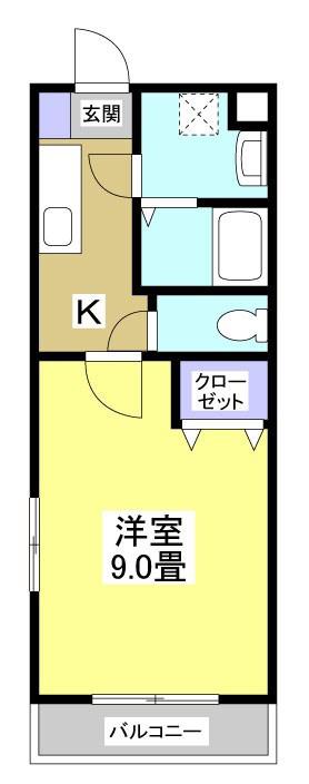 エス・トゥ・ディオ(1K/4階)の間取り写真