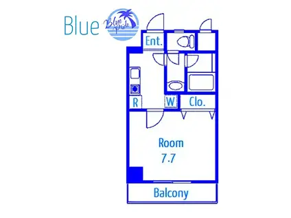 PLUM FIELD(1K/2階)の間取り写真