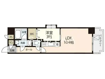 カーサとぎや町(1LDK/4階)の間取り写真