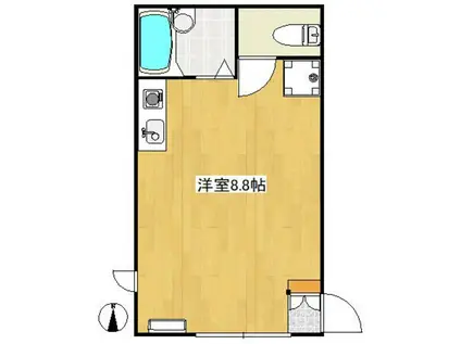 メゾンドブルー(ワンルーム/1階)の間取り写真