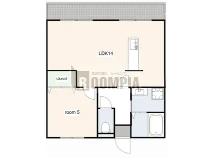 メゾン阿曽(1LDK/3階)の間取り写真
