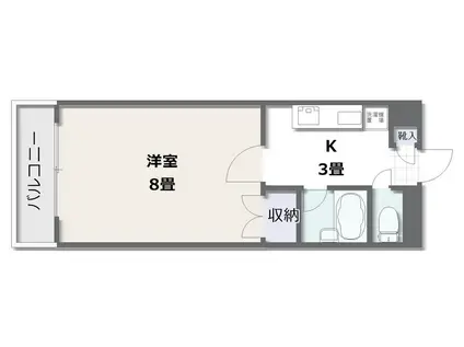 スカイタウンコーストIII(1K/5階)の間取り写真