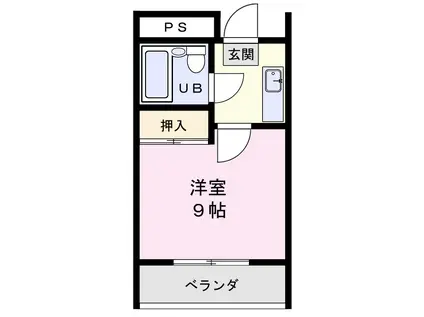 ユニプラザ(1K/3階)の間取り写真