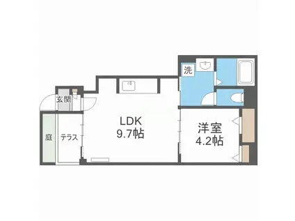 TMフォルトゥーナ(1LDK/1階)の間取り写真