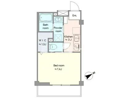 リテラグローヴ(1K/1階)の間取り写真