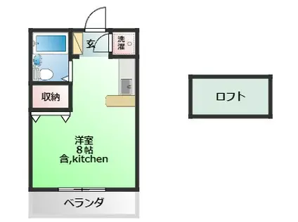 ユトリロ曙(ワンルーム/4階)の間取り写真