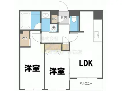 LIVECASA白石(2LDK/4階)の間取り写真