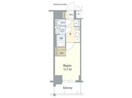 エスリード栄エステージ(1K/10階)の間取り写真