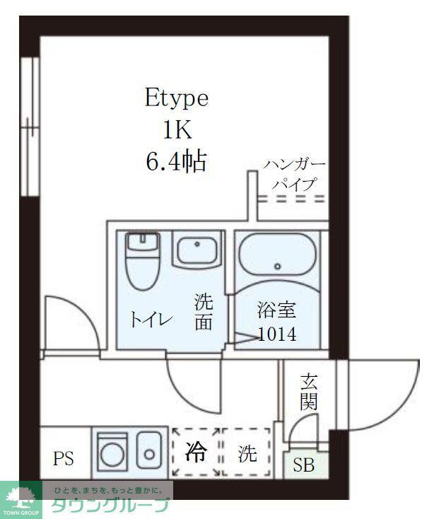 レピュア小石川レジデンスII(1K/4階)の間取り写真