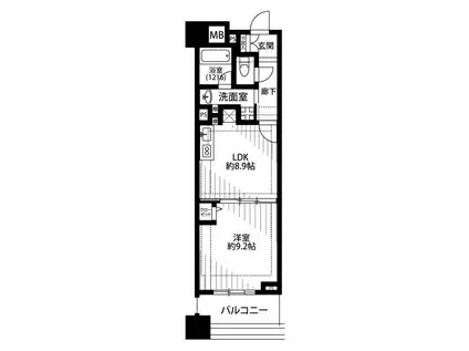 LA.PRYLE新横浜(1LDK/5階)の間取り写真