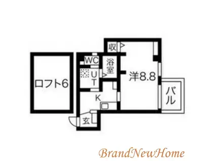 エヌエムトラントアン(1K/4階)の間取り写真