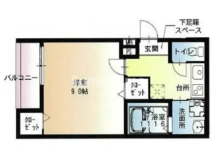 フジパレス兵庫須佐野II番館(1K/2階)の間取り写真